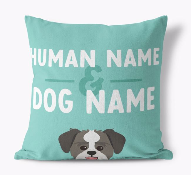 Human And Pet Name: Personalised {breedFullName} Canvas Cushion